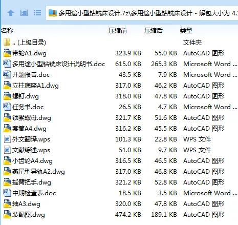 Z3315-多用途小型钻铣床设计