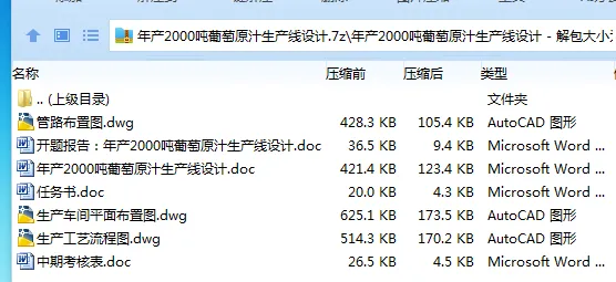 Z3345-年产2000吨葡萄原汁生产线设计