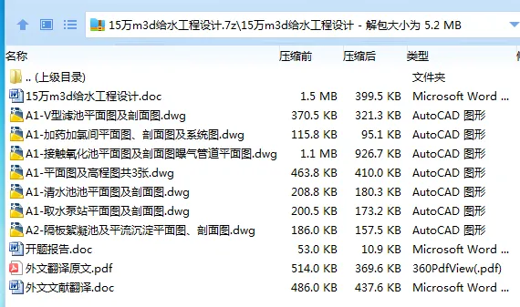 Z3347-15万m3d给水工程设计