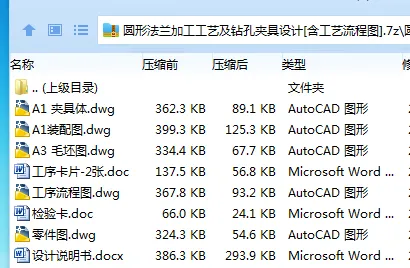 Z3373-圆形法兰加工工艺及钻孔夹具设计[含工艺流程图]