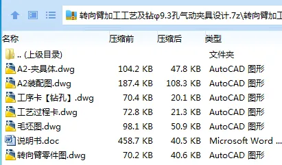 Z3404-转向臂加工工艺及钻φ9.3孔气动夹具设计 Z3404-转向臂加工工艺及钻φ9.3孔气动夹具设计
