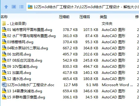 Z3430-12万m3d给水厂工程设计 Z3430-12万m3d给水厂工程设计