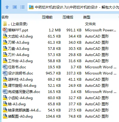 Z3583-中药切片机的设计 Z3583-中药切片机的设计