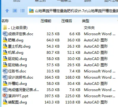Z3588-山地果园开槽定量施肥机设计 Z3588-山地果园开槽定量施肥机设计