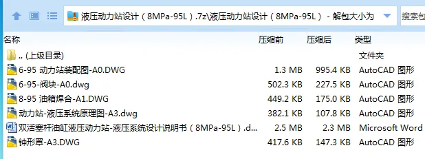 Z3649-液压动力站设计(8MPa-95L) Z3649-液压动力站设计(8MPa-95L)