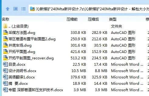 Z3720-沁新煤矿2.4Mta新井设计