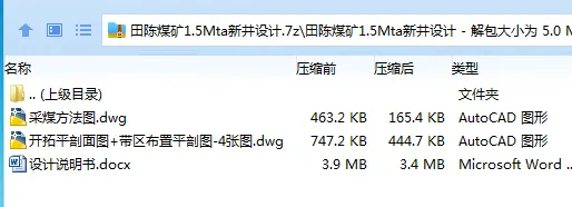 Z3727-田陈煤矿1.5Mta新井设计