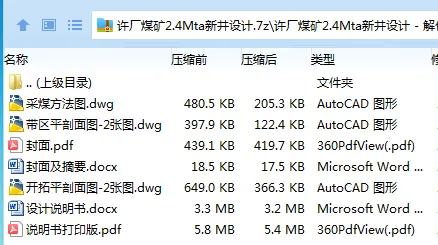 Z3772-许厂煤矿2.4Mta新井设计 Z3772-许厂煤矿2.4Mta新井设计