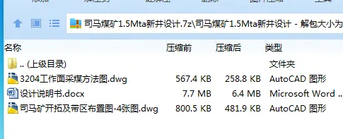 Z3775-司马煤矿1.5Mta新井设计