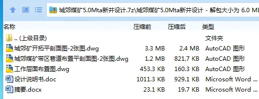 Z3785-城郊煤矿5.0Mta新井设计 Z3785-城郊煤矿5.0Mta新井设计