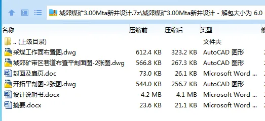 Z3788-城郊煤矿3.00Mta新井设计