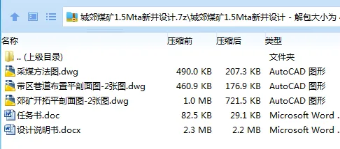 Z3791-城郊煤矿1.5Mta新井设计