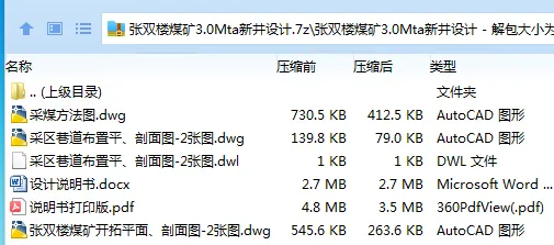 Z3795-张双楼煤矿3.0Mta新井设计 Z3795-张双楼煤矿3.0Mta新井设计
