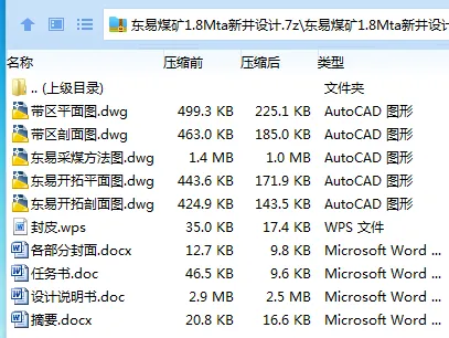 Z3804-东易煤矿1.8Mta新井设计