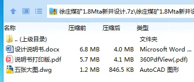 Z3807-徐庄煤矿1.8Mta新井设计 Z3807-徐庄煤矿1.8Mta新井设计