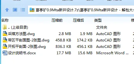 Z3833-葛亭矿0.9Mta新井设计 Z3833-葛亭矿0.9Mta新井设计