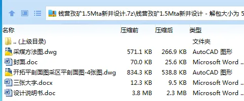 Z3842-钱营孜矿1.5Mta新井设计 Z3842-钱营孜矿1.5Mta新井设计