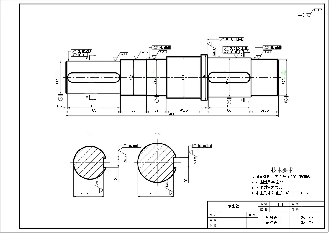 C25849-输出轴机械加工工艺规程设计