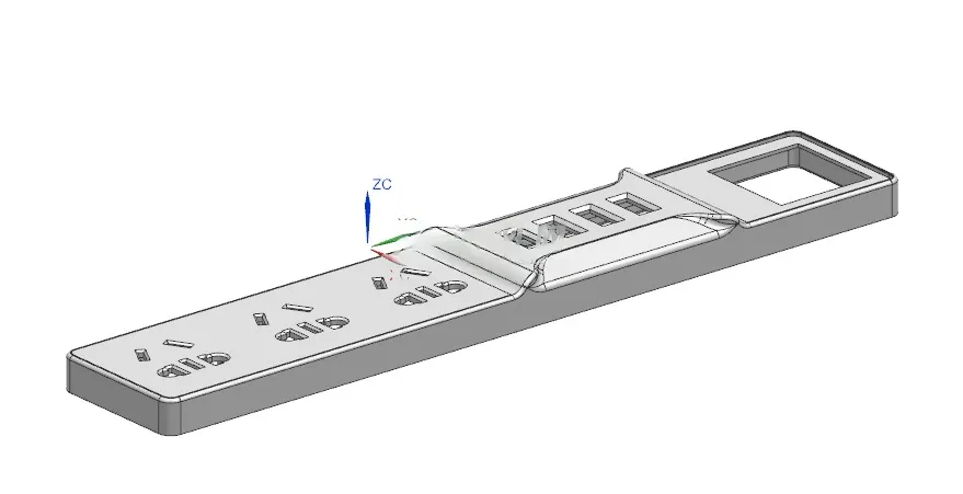 N9495-移动式电源插座盖注塑模具设计【含UG三维图】