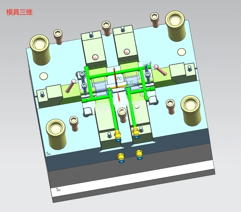 N9657-拖把拉杆座注塑模具设计【含UG三维图】