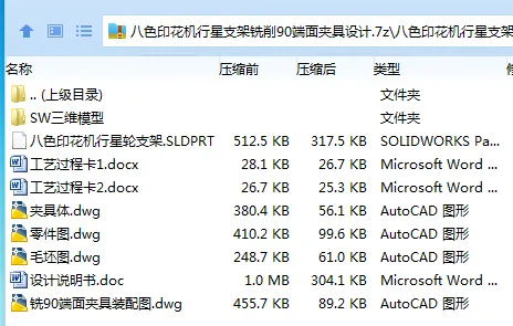 Z3893-八色印花机行星支架铣削90端面夹具设计【含SW三维图】