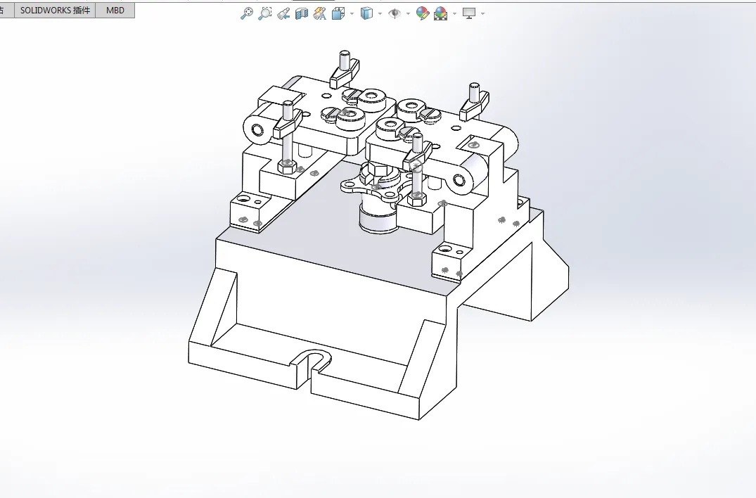 Z3894-短卡瓶气缸座加工工艺及钻4-φ6孔夹具设计【含SW三维图】