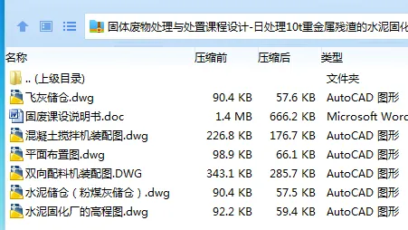 Z3948-日处理10t重金属残渣的水泥固化处理工艺设计 Z3948-日处理10t重金属残渣的水泥固化处理工艺设计