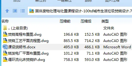 Z3958-100td城市生活垃圾焚烧设计 Z3958-100td城市生活垃圾焚烧设计
