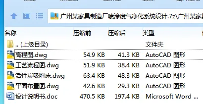 Z3975-广州某家具制造厂喷涂废气净化系统设计 Z3975-广州某家具制造厂喷涂废气净化系统设计