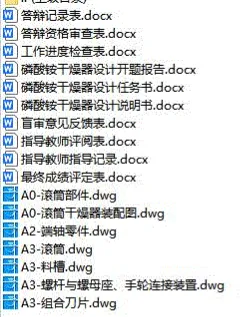 X1355-磷酸铵单滚筒干燥器设计