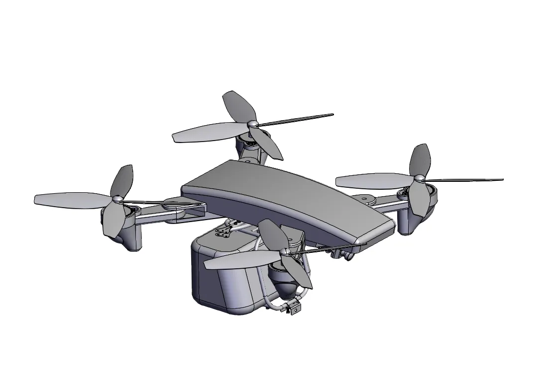 X1422-农用喷药无人机的结构设计【含SW三维图】