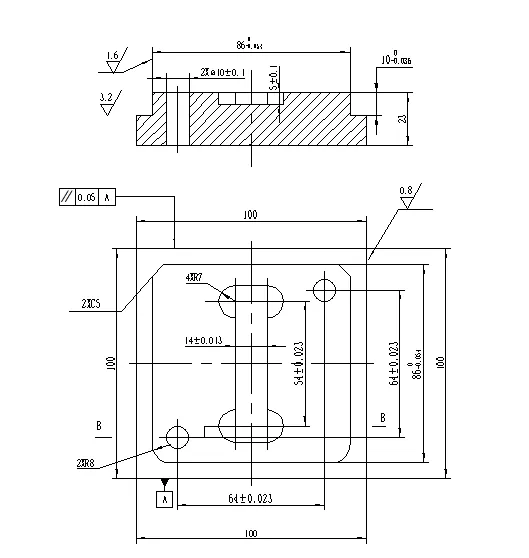 X1552-板类零件工艺规程及钻2-10孔夹具设计