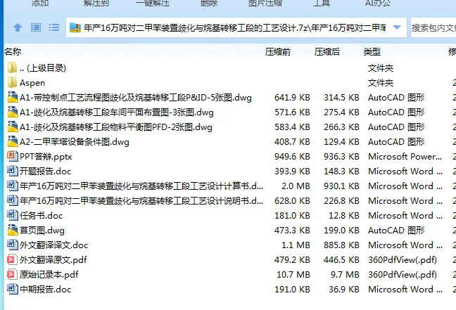 Z4021-年产16万吨对二甲苯装置歧化与烷基转移工段的工艺设计 Z4021-年产16万吨对二甲苯装置歧化与烷基转移工段的工艺设计