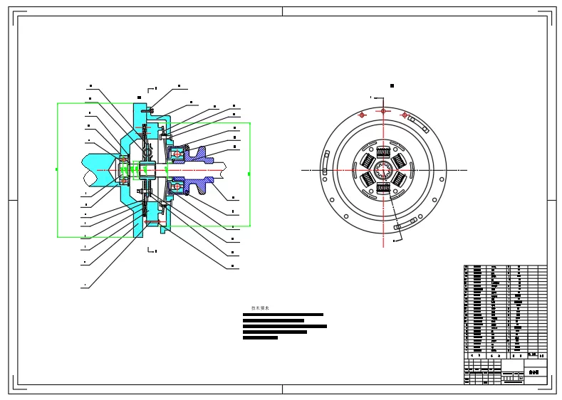 XY784-HW1120单排轻卡汽车离合器设计
