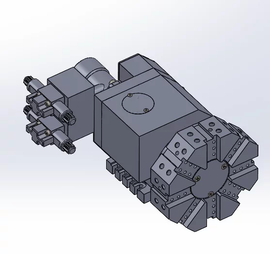 XY1404-倒置式车磨加工中心多工位刀塔设计【含SW三维图】