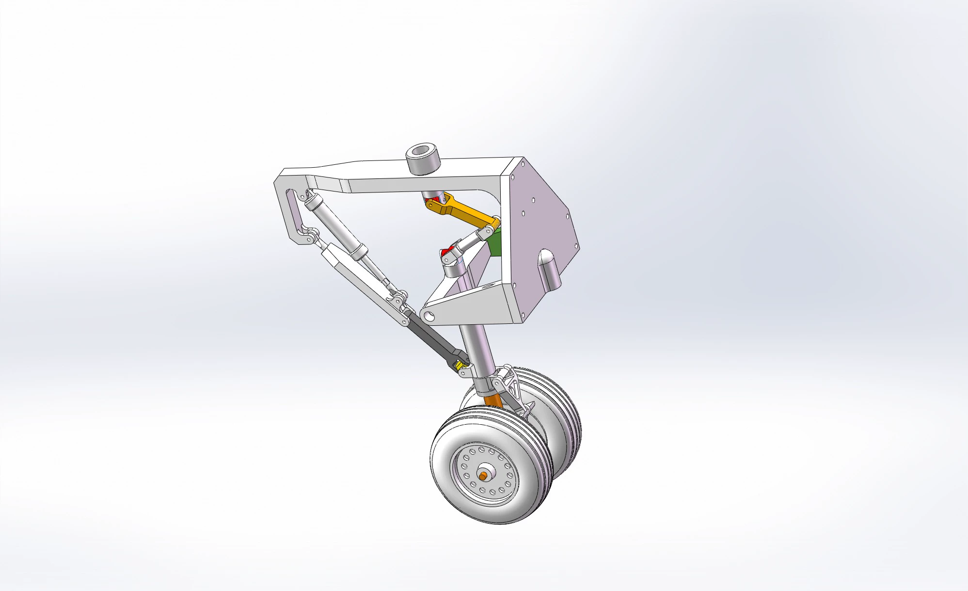 XY1880-某飞行器起落架缓冲器零件结构造型及静力分析【含SW三维图】