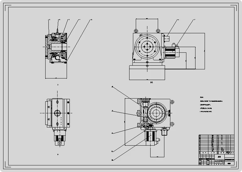 XY1947-SKRT32数控回转工作台结构设计