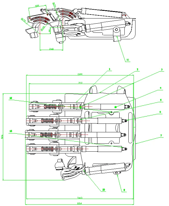 XY2287-外骨骼机械手夹持装置设计