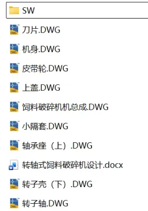 XY2718-转轴式饲料破碎机设计【含SW三维图】 XY2718-转轴式饲料破碎机设计【含SW三维图】