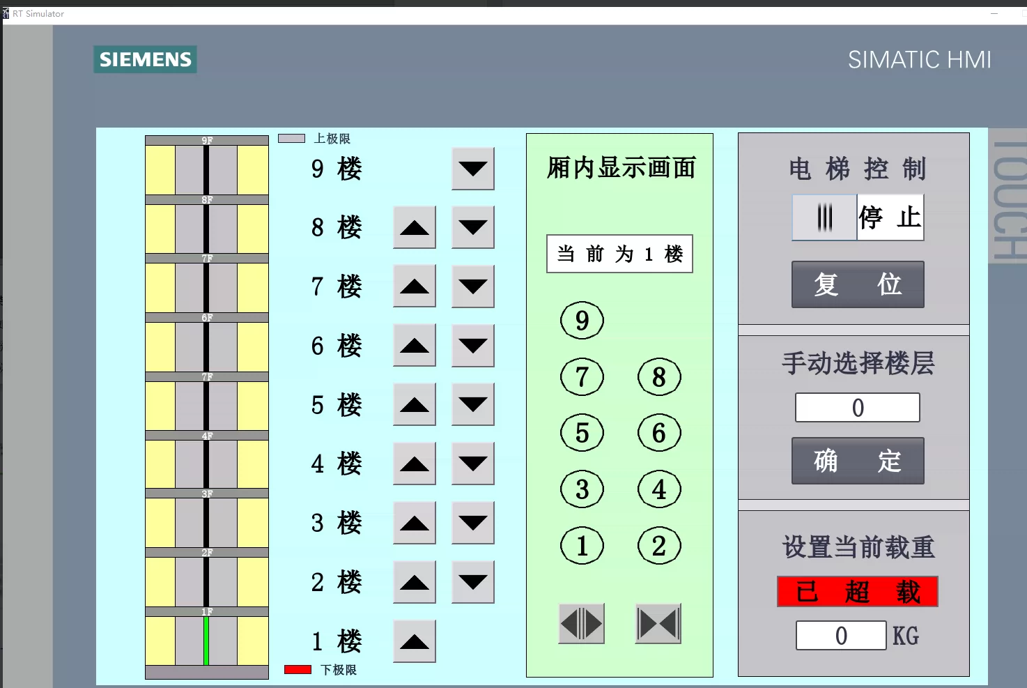 XY2784-基于PLC的九层货运电梯控制系统设计