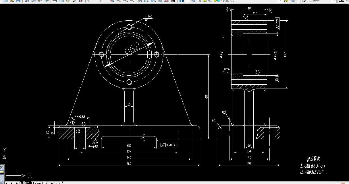 L011A-KCSJ-04轴承座加工工艺及钻4-M6螺纹孔夹具设计