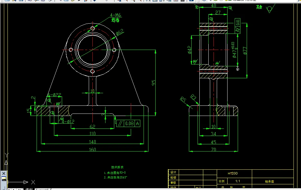 M6837-KCSJ-04轴承座工艺及铣φ42端面夹具设计[气动夹具]