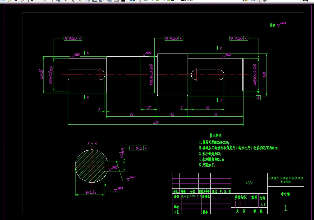 KS841-中心轴零件工艺及夹具设计