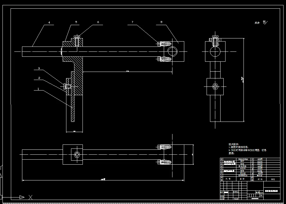 测杆装置装配图