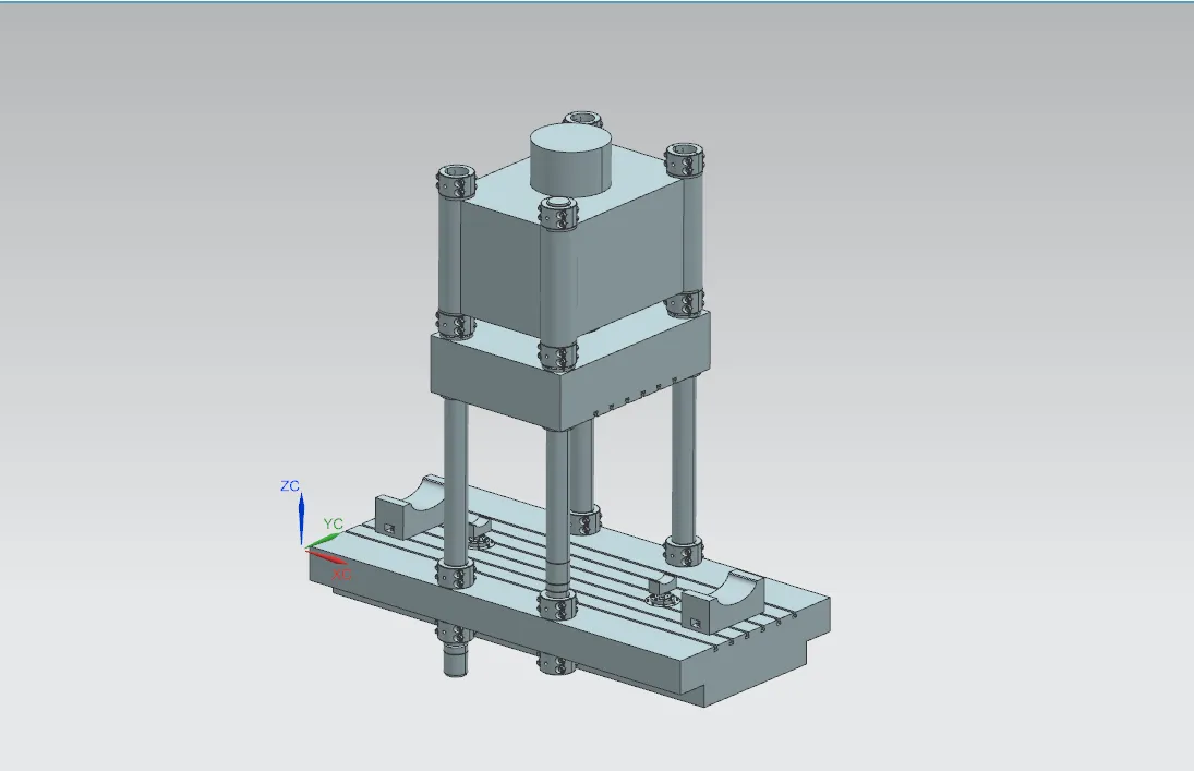 A0101-1000吨四柱液压机台面及顶出机构设计[含三维图]