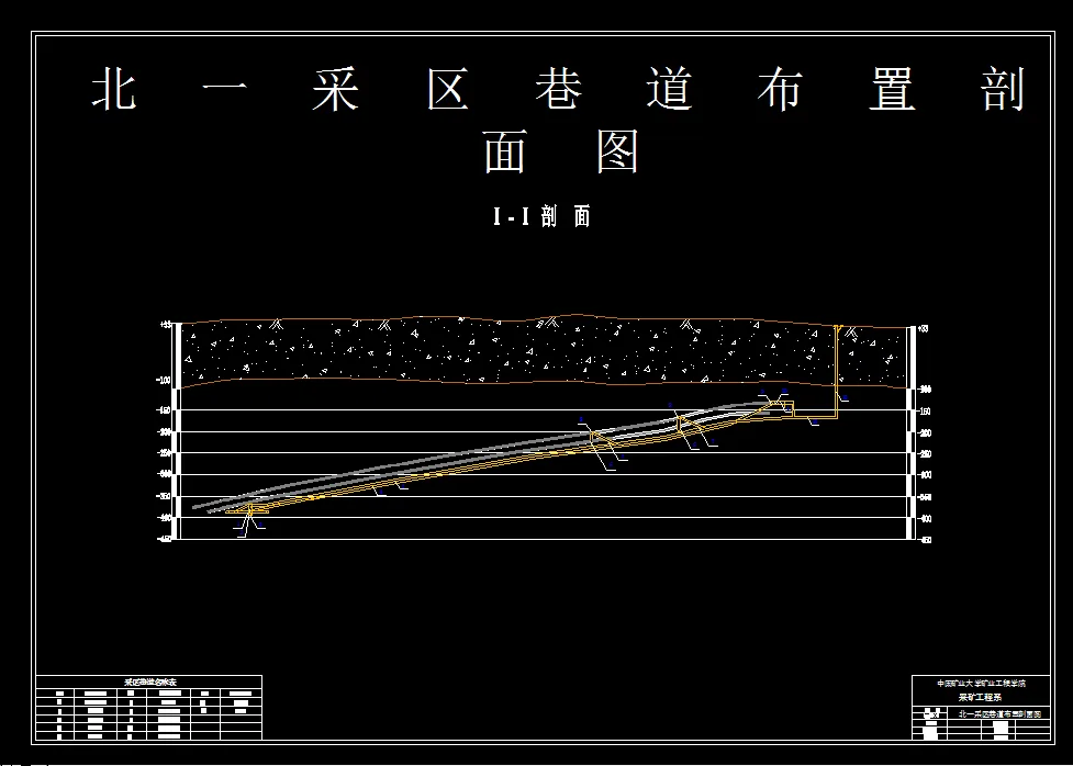 巷道布置剖面图