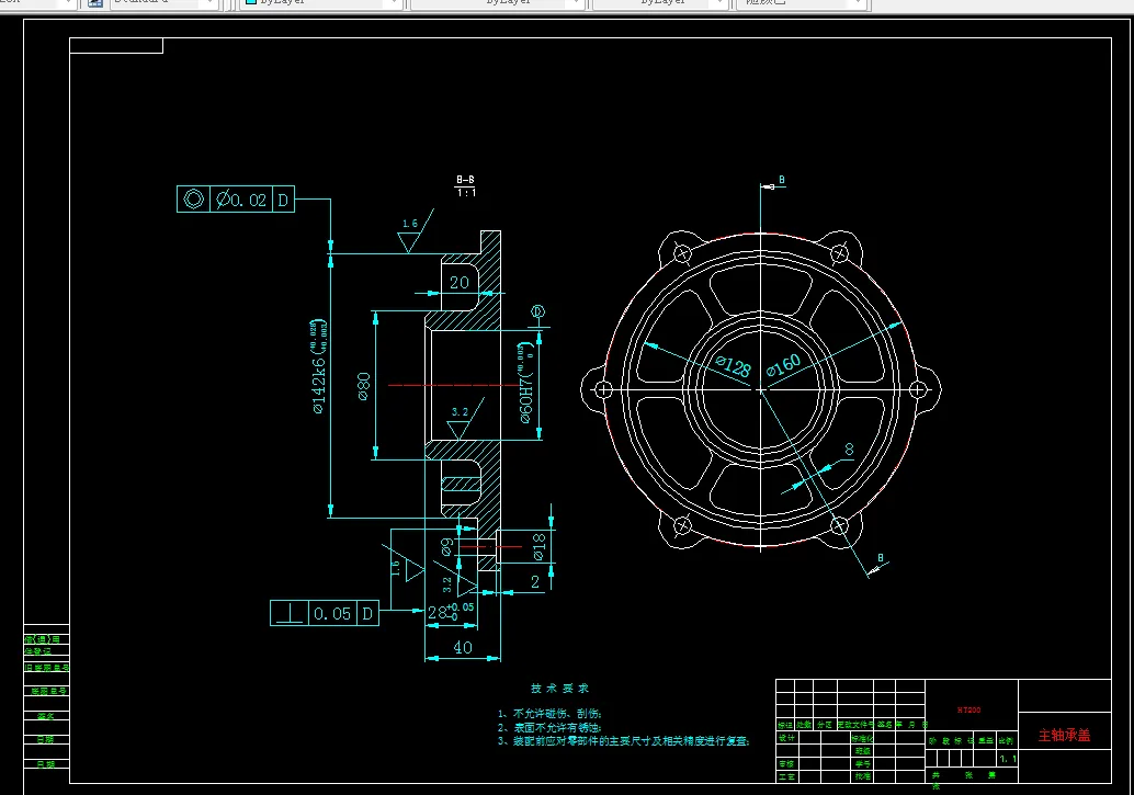 A303-主轴承盖加工工艺及钻6-Φ9孔夹具设计