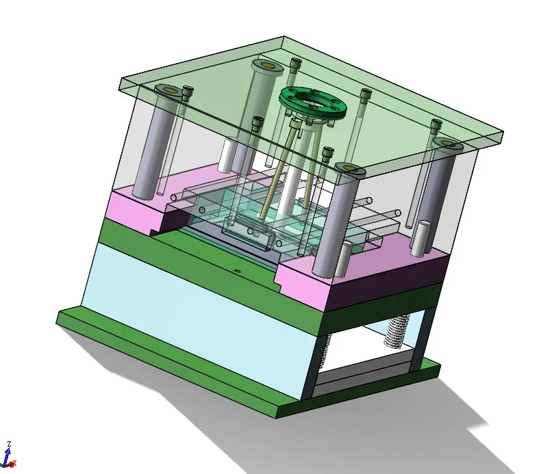 A486-火车头塑料模具设计[含SW三维图]