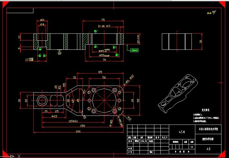 A592-旋转块数控加工工艺及编程