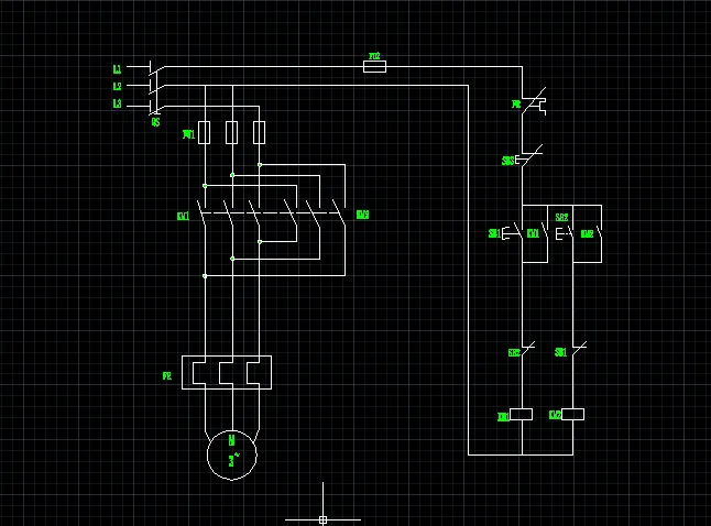 图3.3按钮连锁正反转控制电路图